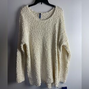 Women’s Falls Creek Ivory/Gold with Gold Sequins Size 2X Sweater.